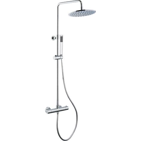 Ogomondo colonna doccia sand in ottone cromato design tondo termostatica (1/2)