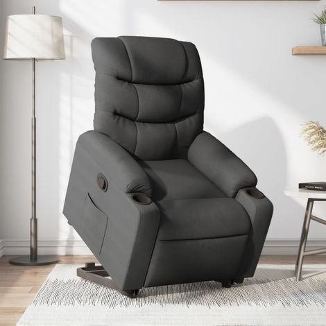 Relaxsessel mit Aufstehhilfe Dunkelgrau Stoff (1/5)