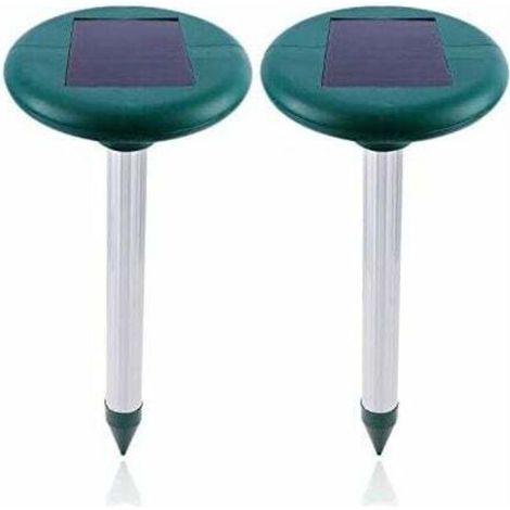 Lot De 2 Répulsif Taupe Solaire Répulsif Ultrason Mole Chasse Taupe Solaire Intelligent Combine Sons Et Vibrations Anti-Taupe Rats Souris Serpent D'Animaux Pour Jardins Extérieurs (1/5)