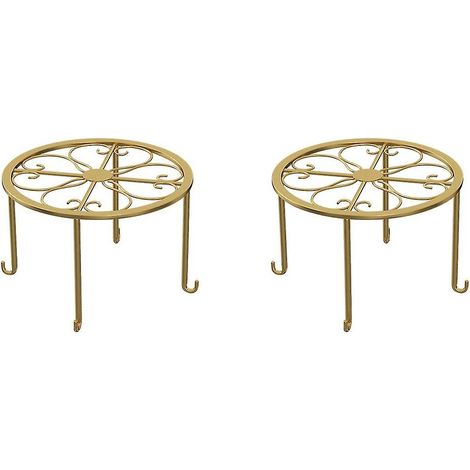Support de pot de fleurs en fer au sol pour plantes de jardin, balcon, support rond, décoration d'intérieur (1/3)
