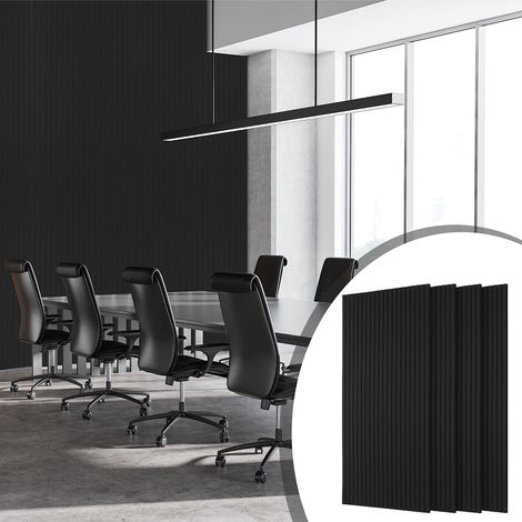 Randaco 4 stuks Panneaux acoustiques Adhésifs Isolation Acoustique Murs Noir (1/5)