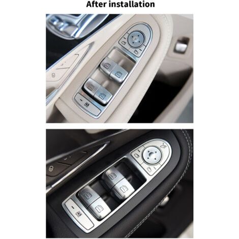 QORVA-Remplacement de la couverture du bouton de l'interrupteur de fenêtre pour C GLC Classe W205 W213 2015-2023 PLUS DE CONTRÔLE