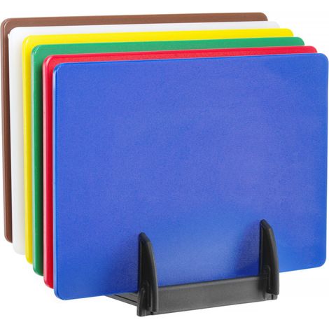 Juego de 6 tablas de cortar con soporte 450 x 300 x 10 mm (1/3)