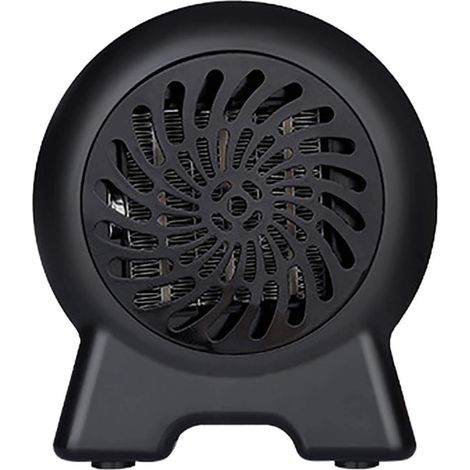 Mini radiateur soufflant, Mini en CéRamique PTC Chauffage éLectrique Portable à ContrôLe de, Basse Consommation, protection contre les basculement et la surchauffe, pour salle de bain (le noir) (1/5)