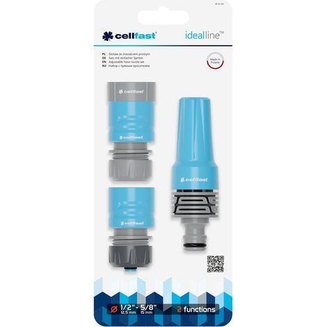 Lanza de riego y conectores cellpro 6 bar, 2 funciones, ½ pulg - 5/8 pulg (1/4)