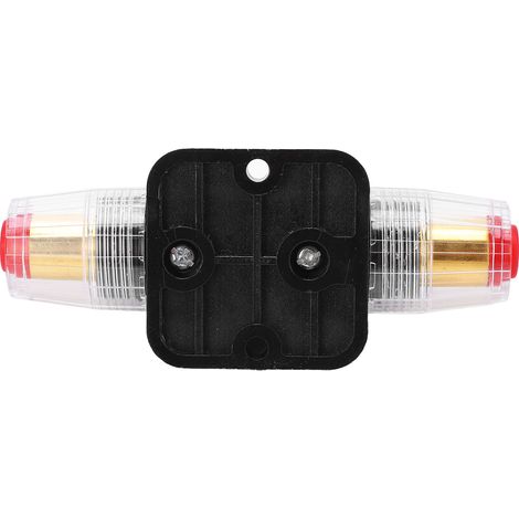 Disjoncteur/fusible réarmable en plastique phénolique cuivré rouge pour système audio de voiture 50 A (1/5)