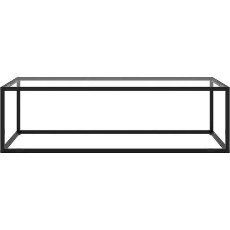Maison Exclusive - Couchtisch Schwarz mit Hartglas 120x60x35 cm