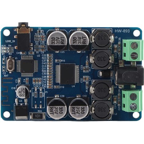 Jeffergarden Carte amplificateur de puissance audio TDA7492P 2x25W Bluetooth V2.1 avec interface AUX HW-893 (1/5)