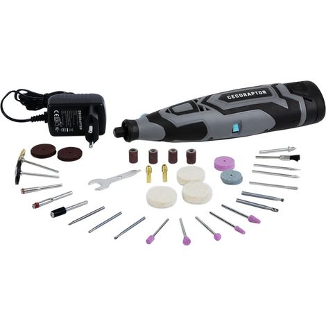 Cecotec Multitool Rotativo di Precisione CecoRaptor Polish&Sand 1200 Ultra. Batteria 12V e 1500 mAh, Velocità senza Carico 25000 RPM, Autonomia 60 min, Kit 60 Accessori (1/4)