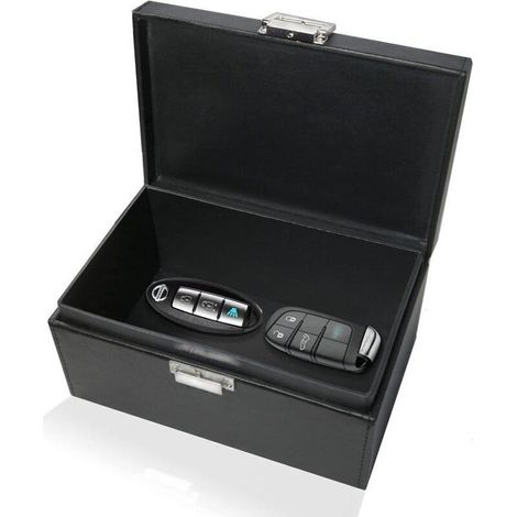 Caja Faraday extragrande para llaves de coche, jaula antirrobo RFID para la seguridad del coche, caja de almacenamiento de llaves. (1/4)
