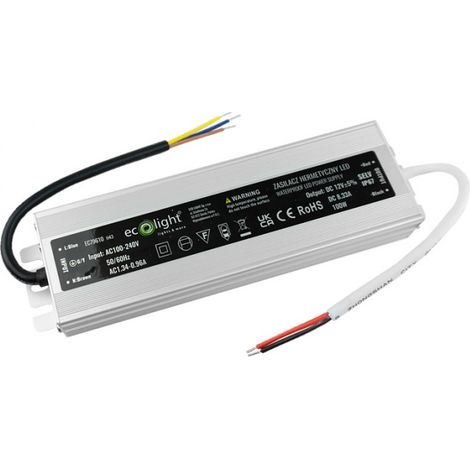 Alimentatore LED stagno 100W 12V IP67 Ecolight EC79610