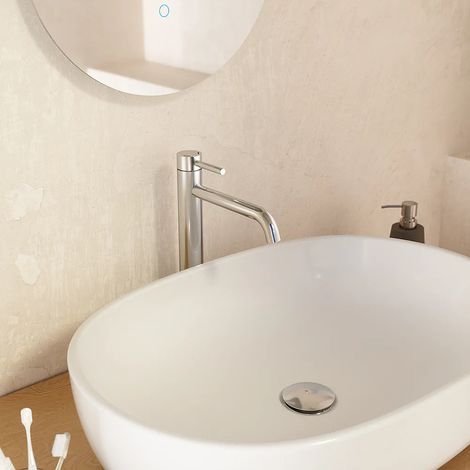 Miscelatore Lavabo Alto senza Scarico Slim in Ottone Cromato Mod. Bette (1/5)