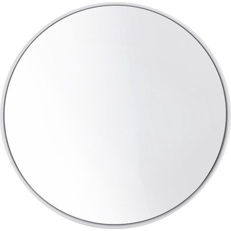 Miroir de maquillage grossissant x20 - Miroir adhésif - Miroir grossissant - Miroir de salle de bain - Miroir rond - 15 cm - Blanc - Miroir en ABS/aluminium blanc (1/5)