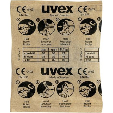 uvex 2112087 x-fit Gehörschutzstöpsel 37 dB einweg EN 352-2 100 Paar (1/5)