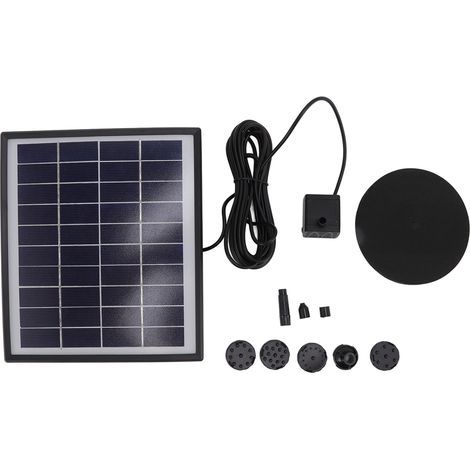 5.0W Solar Fountain Pump, Prevents Clogging, Portable, Easy to Clean, Floating Water for Outdoor Use, 12V (1/5)