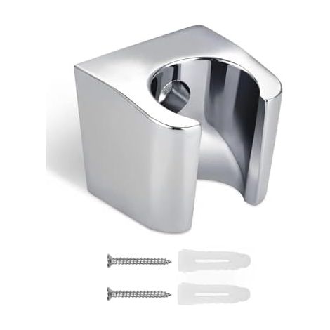 Duschkopfhalterung Wand – Handbrause Halterung aus Zinklegierung, Silber, für Dusche, inkl. Schrauben & Dübel