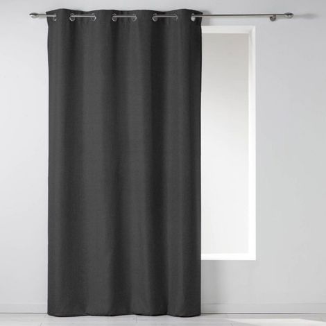 Rideau a oeillets Newtons 140x260cm Charbon