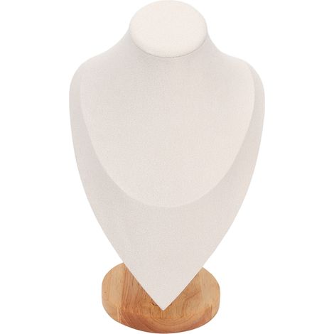 Présentoir à colliers stable et antidérapant, support de bijoux avec chaîne, base solide, pour vitrine de magasin ou maison, beige (1/5)