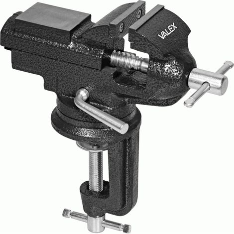 Étau d'établi pivotant en fonte VALEX 1451590, 50 mm