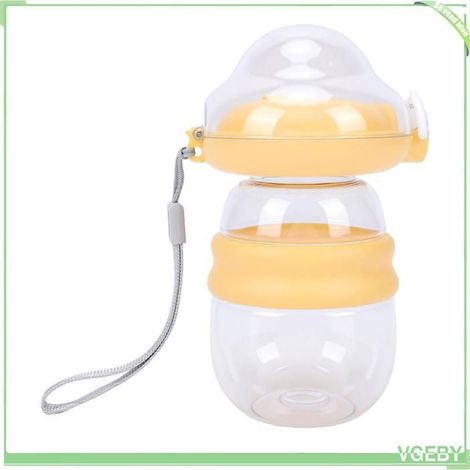 Bouteille d'eau de voyage pour chien - FAFEICY - 350 ml - Double compartiment - Portable - Plastique (1/4)
