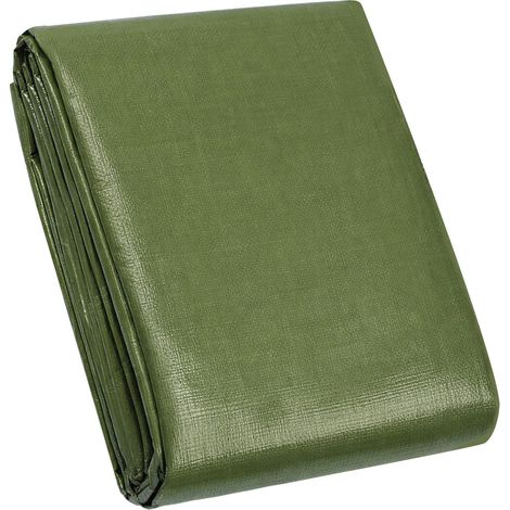 Bâche imperméable, bâche en tissu multi-usages avec œillets, bâche anti-déchirure et UV pour meubles de jardin, trampoline et voiture, vert (1/5)
