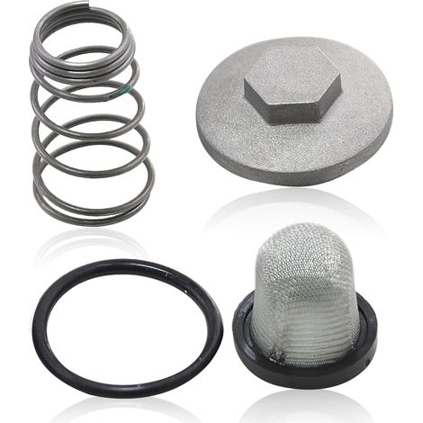 Moto Scooter Huile de Vidange Bouchon Ensemble - Joint Torique + Filtre + Ressort - pour Baotian Benzhou Znen Taotao 50-150Cc - Kit Bouchon de Vidange (1/5)