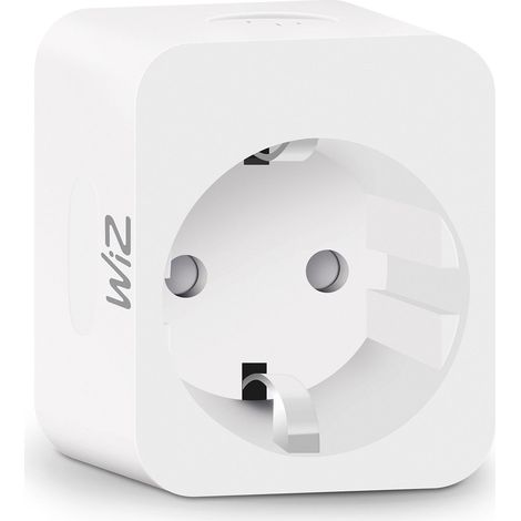 WiZ Smart Plug powermeter Type-F Steckdose weiß, 2er Pack (1/5)