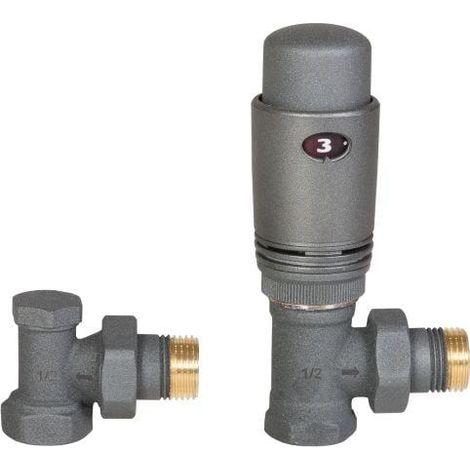 Invena Kit di valvola termostatica in grafite M30x1,5