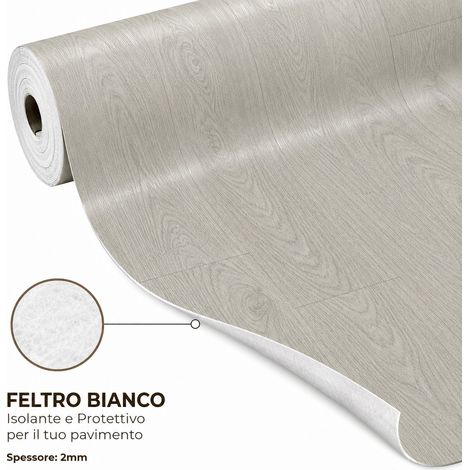 1 x 15 m (15 m²) Pavimento Vinilico a Rotolo Effetto Legno Rovere Tortora – Spessore 2 mm con Feltro Fonoassorbente (1/5)