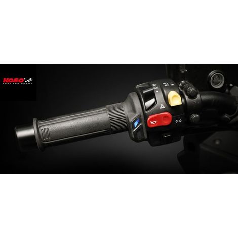 Puños calefactables premium Koso CON controlador 22MM/25MM `7/8-1` longitud - 120MM controlador integrado 5 niveles de calefacción (OF691) (EL) (1/3)
