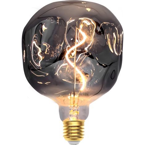 Ampoule E27 Vintage LED XXL 3W Dimmable Φ125mm formes irrégulières - Gris (1/4)