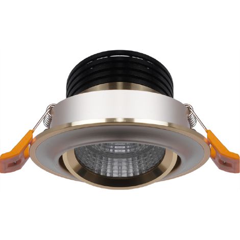 Faretto da incasso orientabile dorato 5w 6000K luce fredda (1/4)