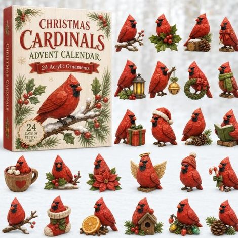 CHRISTMAS CARDINALS ADVENT CALENDAR Christmas Cardinal Calendar (1/5)