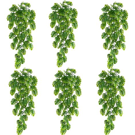 Set of 6 artificial hanging climbing plants, plastic ivy garland for home decoration, party, wedding (1/5)