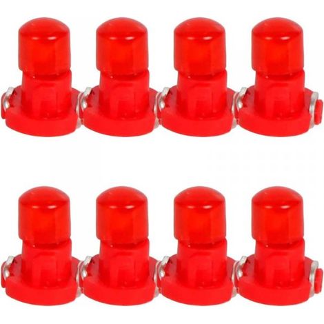 8 Pezzi Lampada Led T3 1 COB 12V 0.6W 40lm Luce Rossa 17mm Luci Cruscotti e Strumentazioni