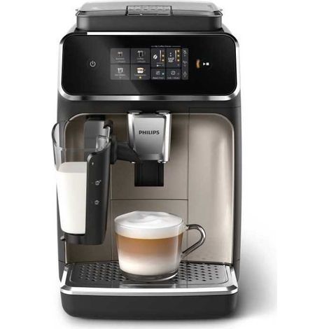 Philips – Cafetière espresso automatique – Système LatteGo – 4 variétés de boissons – Broyeur intégré – Réservoir 1,8 L – Design élégant (1/5)