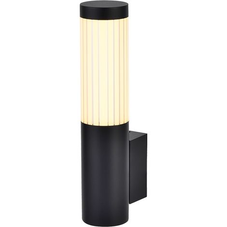 LED Außenwandleuchte Wandlampe Garten Warmweiß Schwarz Edelstahl IP44 H 27,5 cm (1/5)