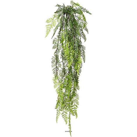 Grande chute de fougère artificielle L 114 cm l 25 cm vert (1/3)