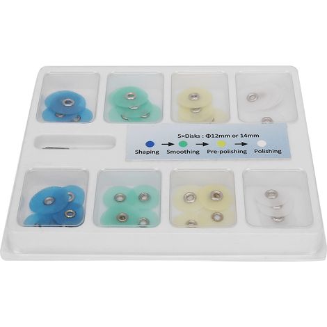 40 disques de polissage dentaire en caoutchouc pour finition dentaire, accessoires dentaires (1/5)