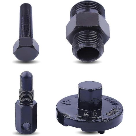 Outil d'arrêt de piston pour tronçonneuse - Butée de piston universelle 14 mm, outil de démontage d'embrayage avec extracteur de volant moteur, kit de réparation pour tronçonneuses Husqvarna, Stihl et (1/5)