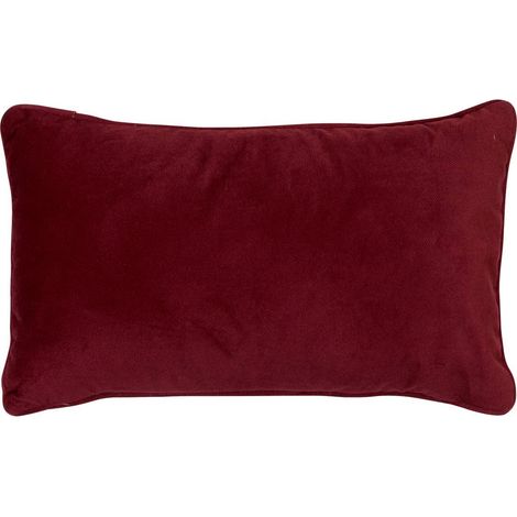 Coussin Déco Uni "Lilou" 30x50cm Rouge Grenat (1/5)