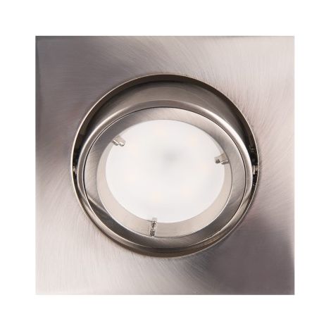 Faretto incasso orientabile quadrato cromo GU10 50W Maxlight