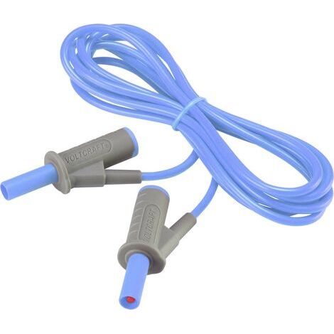 VOLTCRAFT MSB-501 Sicherheits-Messleitung Lamellenstecker 4 mm Lamellenstecker 4 mm 2.00 m Blau 1 St (1/5)