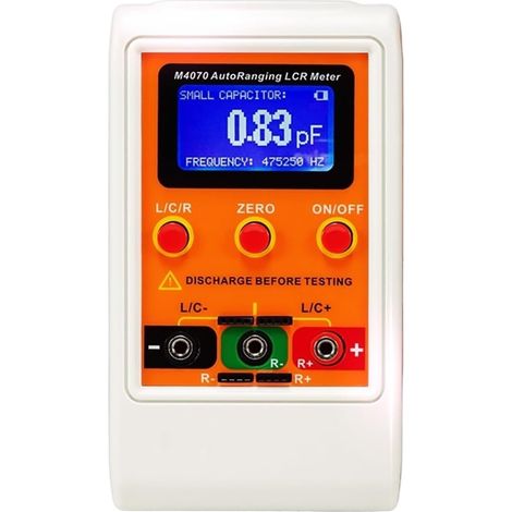 Pont de Mesure LCR à Plage Automatique LCD, Compteur d'inductance de capacité numérique Rechargeable, Grande portée 100H 100mF 20MR Rechargeable M4070 (1/5)