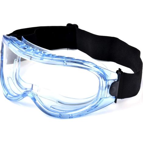 Lunettes de Protection travail Lunettes de Port pour porteurs de Lunettes -avec Protection latérale et Branches antidérapantes Protection UV surlunettes de protection (Adulte, Bleu) (1/5)