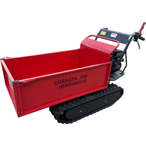Motocarriola Corazza 550 Portata 500 kg Benzina Minitrasporter Cingolato