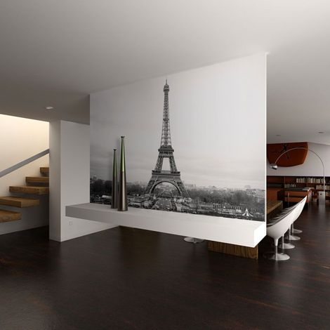 Papier Peint "Paris : Photographie en Noir & Blanc" 154 x 200 cm (1/2)