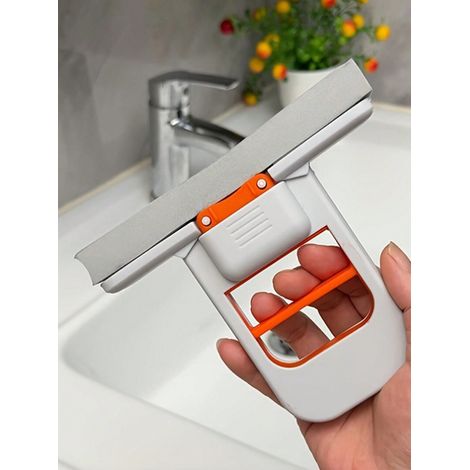 1 Balai + 3 éponges - Mini balai extensible, nettoyage humide/sec, design compact et économiseur d'espace, outil multifonction pour cuisine, salle de bain, salon, voiture et verre (1/4)