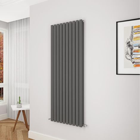 Biubiubath Oval Column Radiator 1600x590mm Double Anthracite (1/5)