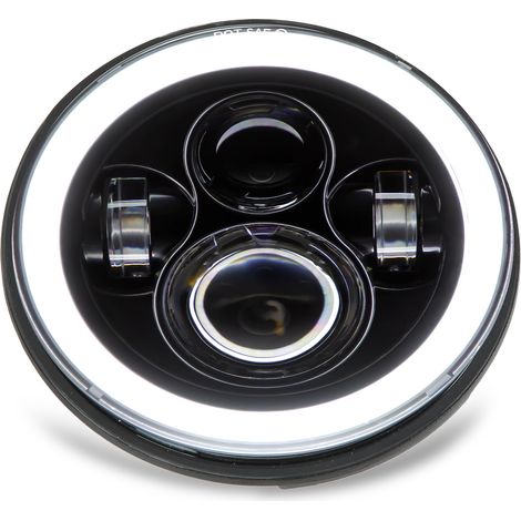 Phare LED Angel Eye 7 pouces pour moto, lumière blanche et jaune, remplacement universel pour Road Star (1/5)